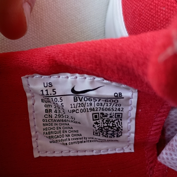 Nike Men's Red Skate Sneakers with White Soles Sb Shane O’Neill_ 11.5 - Picture 9 of 9